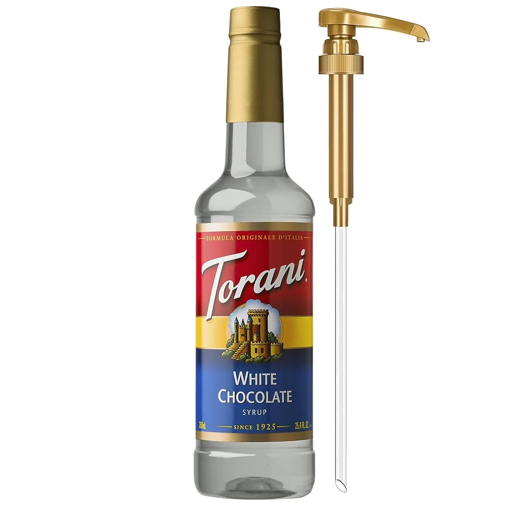 Torani Coffee Syrup, White Chocolate Flavored Syrup for Drinks, Pump Included, 25.4 Fl Oz | Amazon (US)