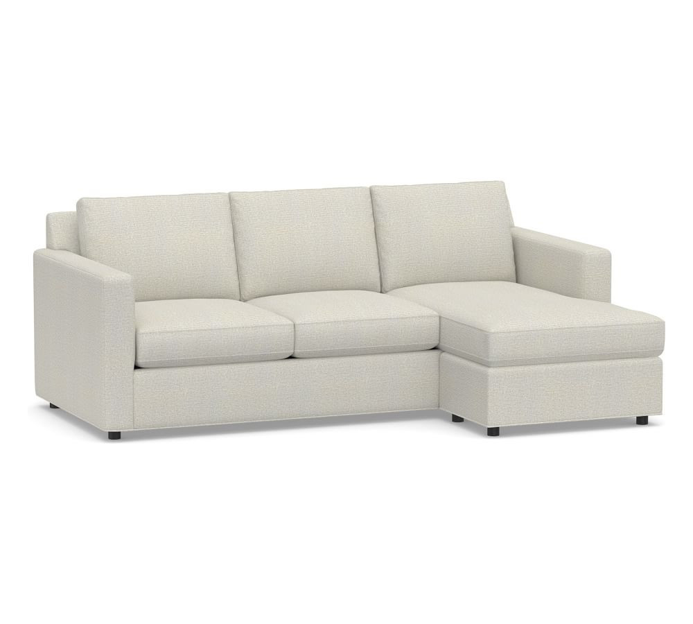 Sanford Square Arm Upholstered Sofa with Reversible Storage Chaise Sectional, Polyester Wrapped C... | Pottery Barn (US)