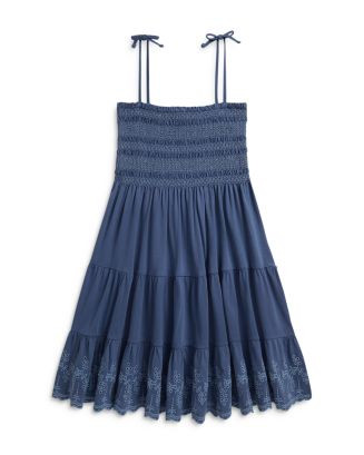Ralph Lauren Girls' Smocked Eyelet Cotton Jersey Dress - Little Kid, Big Kid | Bloomingdale's Ral... | Bloomingdale's (US)