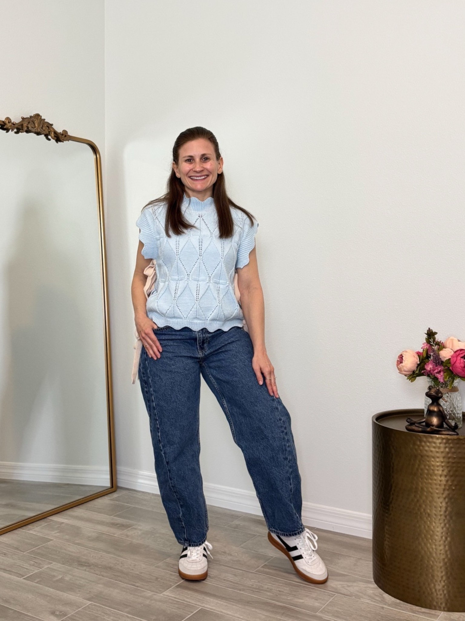 Spring top found on Amazon. It has ties on the side

#LTKSpringSale #LTKPetite #LTKOver40