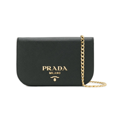 Prada Saffiano shoulder bag - Black | Farfetch EU