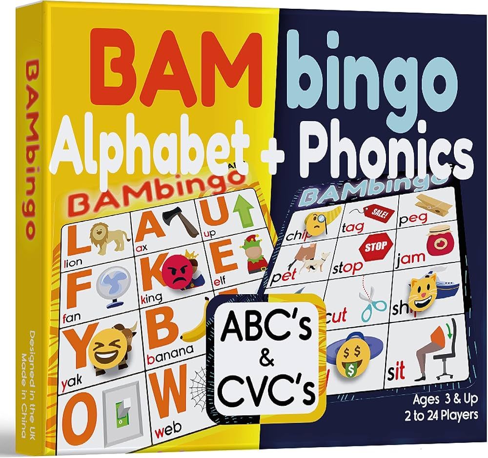 Alphabet Bingo and CVC Words Phonics Bingo - Learning Letter Recognition and Matching with Pictur... | Amazon (US)