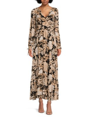 Tommy Hilfiger Floral Surplice Maxi Dress on SALE | Saks OFF 5TH | Saks Fifth Avenue OFF 5TH