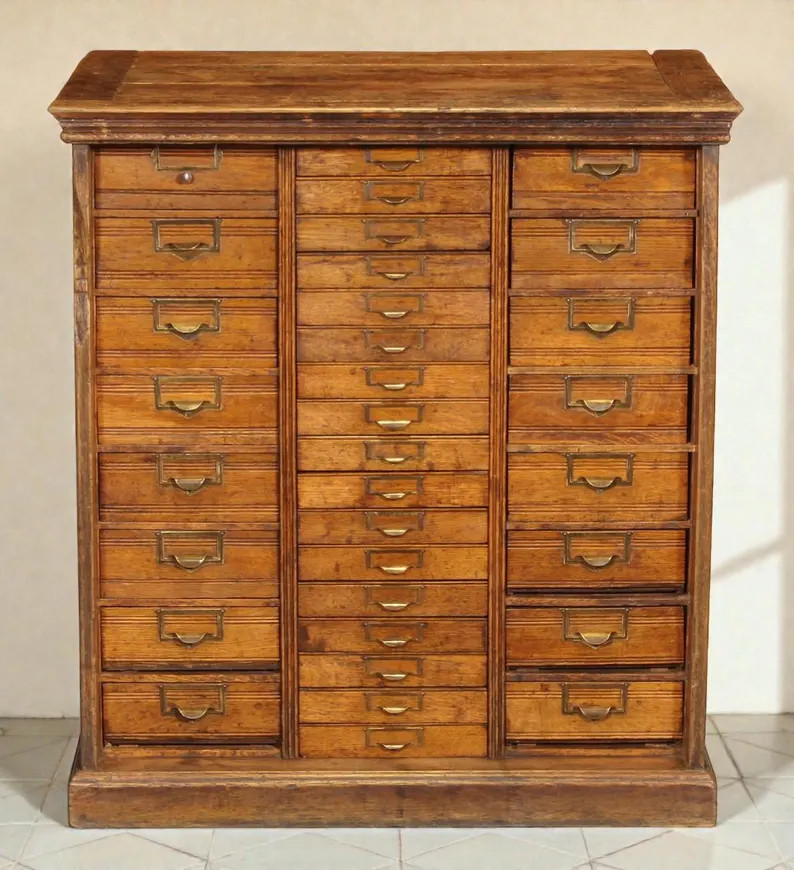 Antique Vintage Wooden Multi Drawer Cabinet Cabinet with Multiple Drawers | Etsy (US)