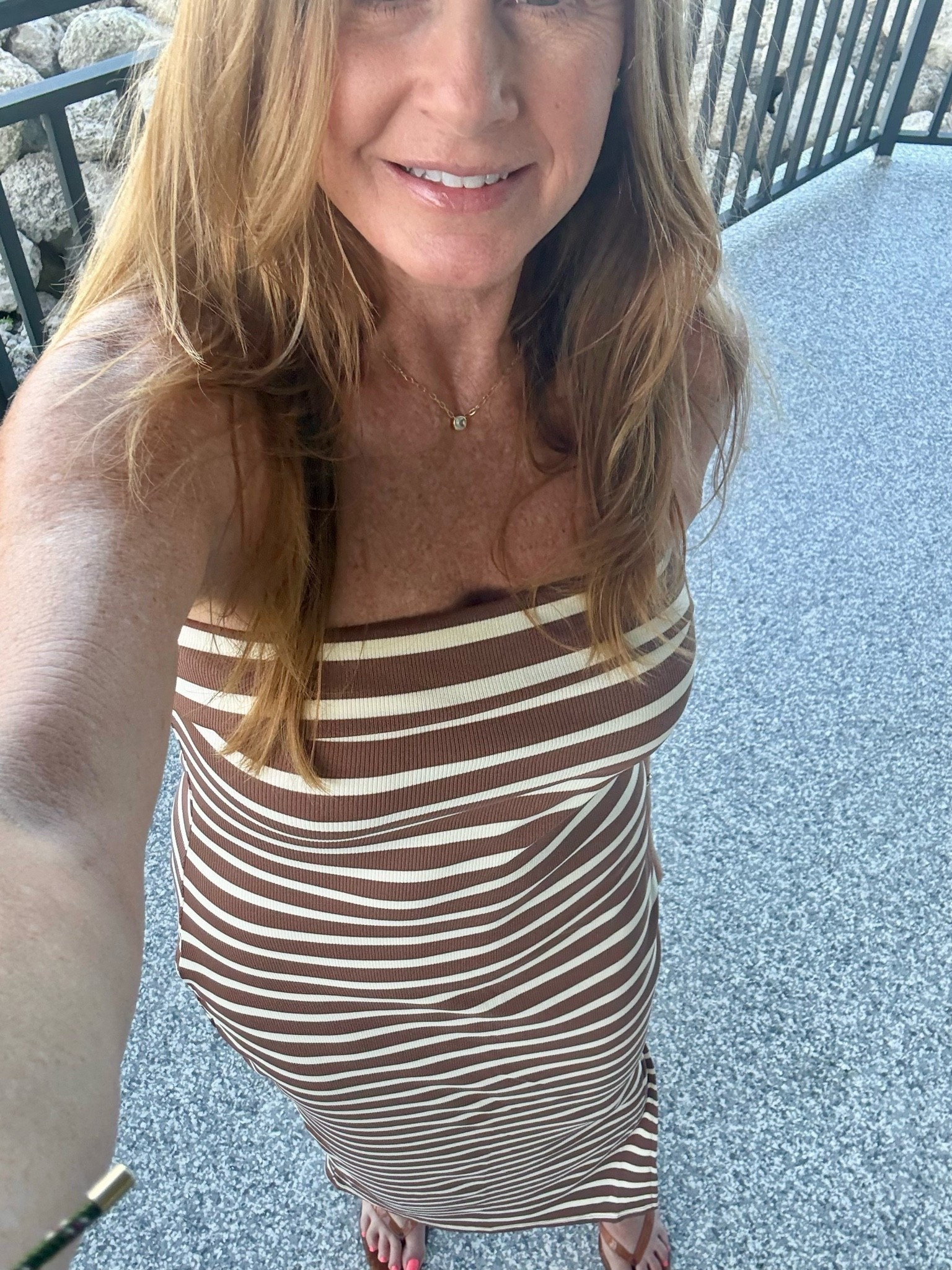 I love everything about this dress🤎
* Thick ribbed fabric to support you in all the right places, 24% off/ under $40 @amazonfindsandfashion 
* Sunglasses under  $15 @amazonfindsandfashion 
* The strapless top portion stays in place. 
* The perfect strapless bra. @nordstrom 
#summerdress #straplessdress #beachdress #momover50fashion #LTLOver50 #momover50

#LTKSaleAlert #LTKmomlife #LTKTravel