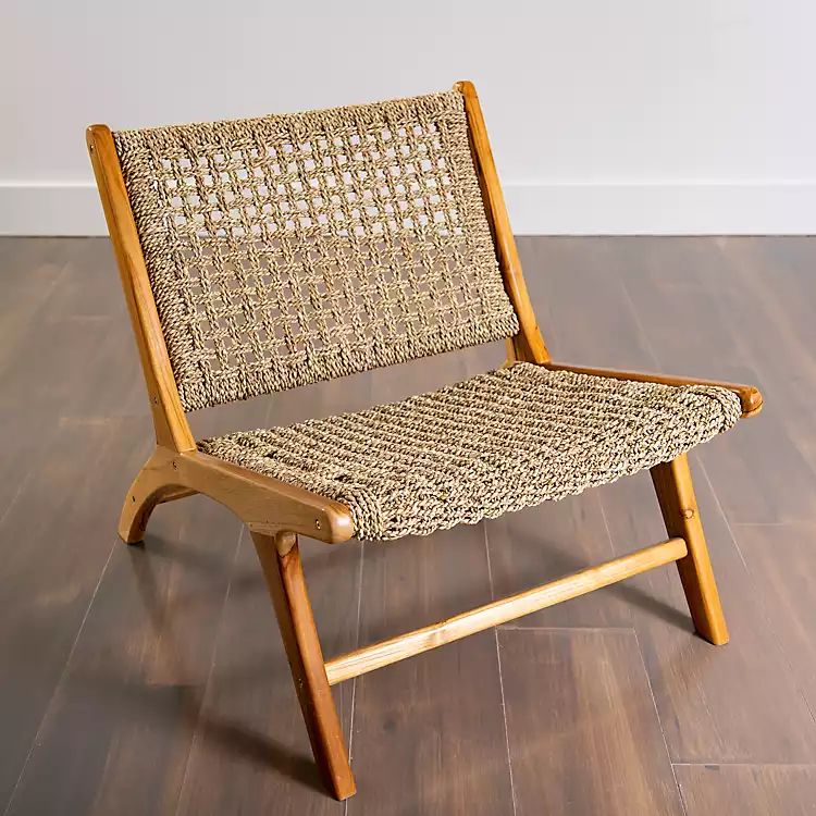 Natural Teak and Rattan Accent Chair | Kirkland's Home