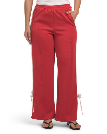 Bow Wide Leg Track Pants | TJ Maxx