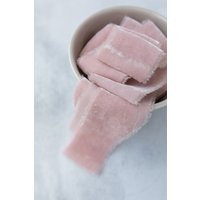 Blush Pink Silk Velvet Ribbon; Bridal Bouquet, Invitations; Hand Dyed; Ripped; Photography Styling; Wedding Ribbon, Medium Blush | Etsy (US)