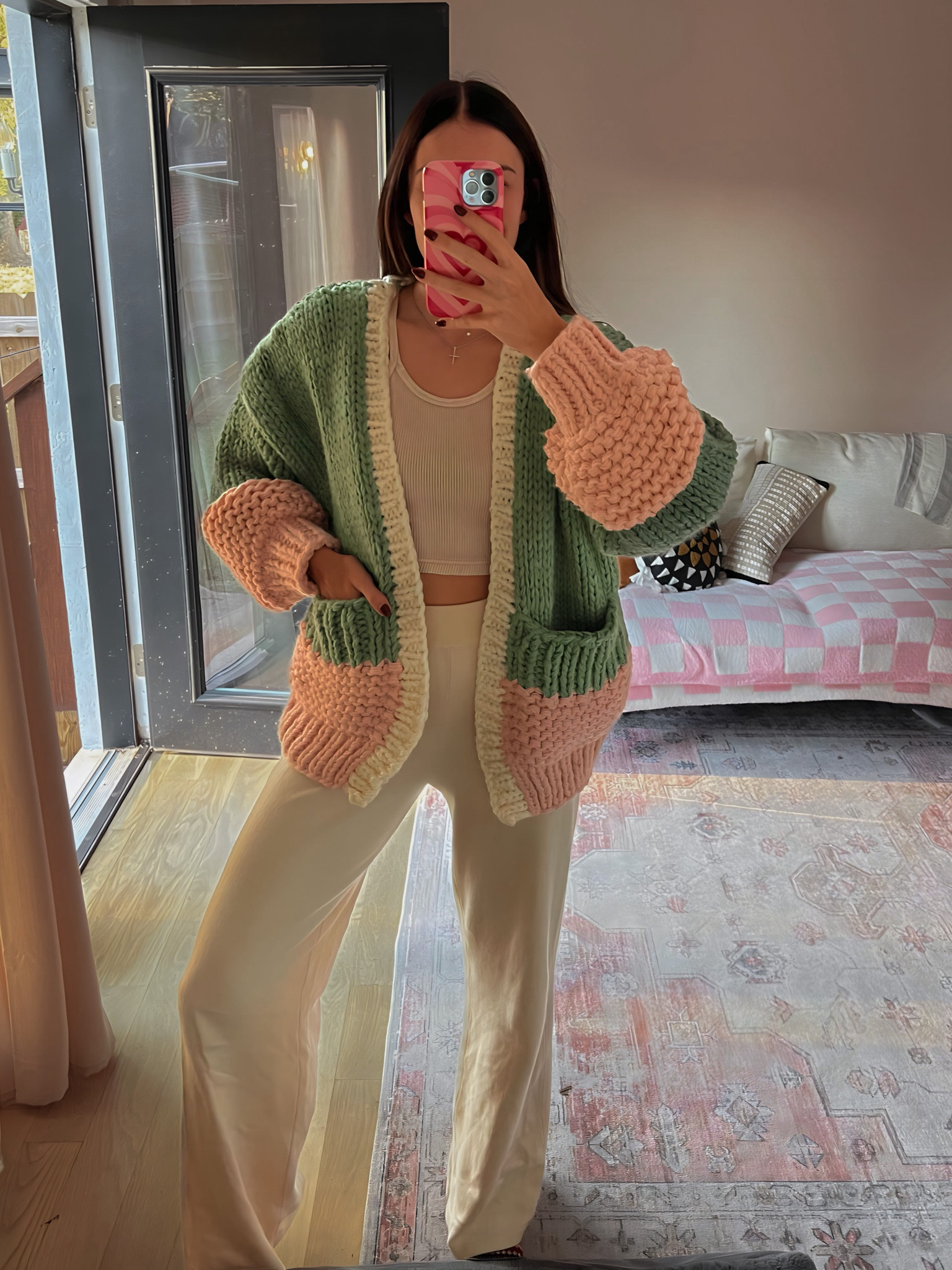 The comfiest hand knitted chunky cardigan ••• for my girlies who like some color in their wardrobe! 

#LTKfindsunder100