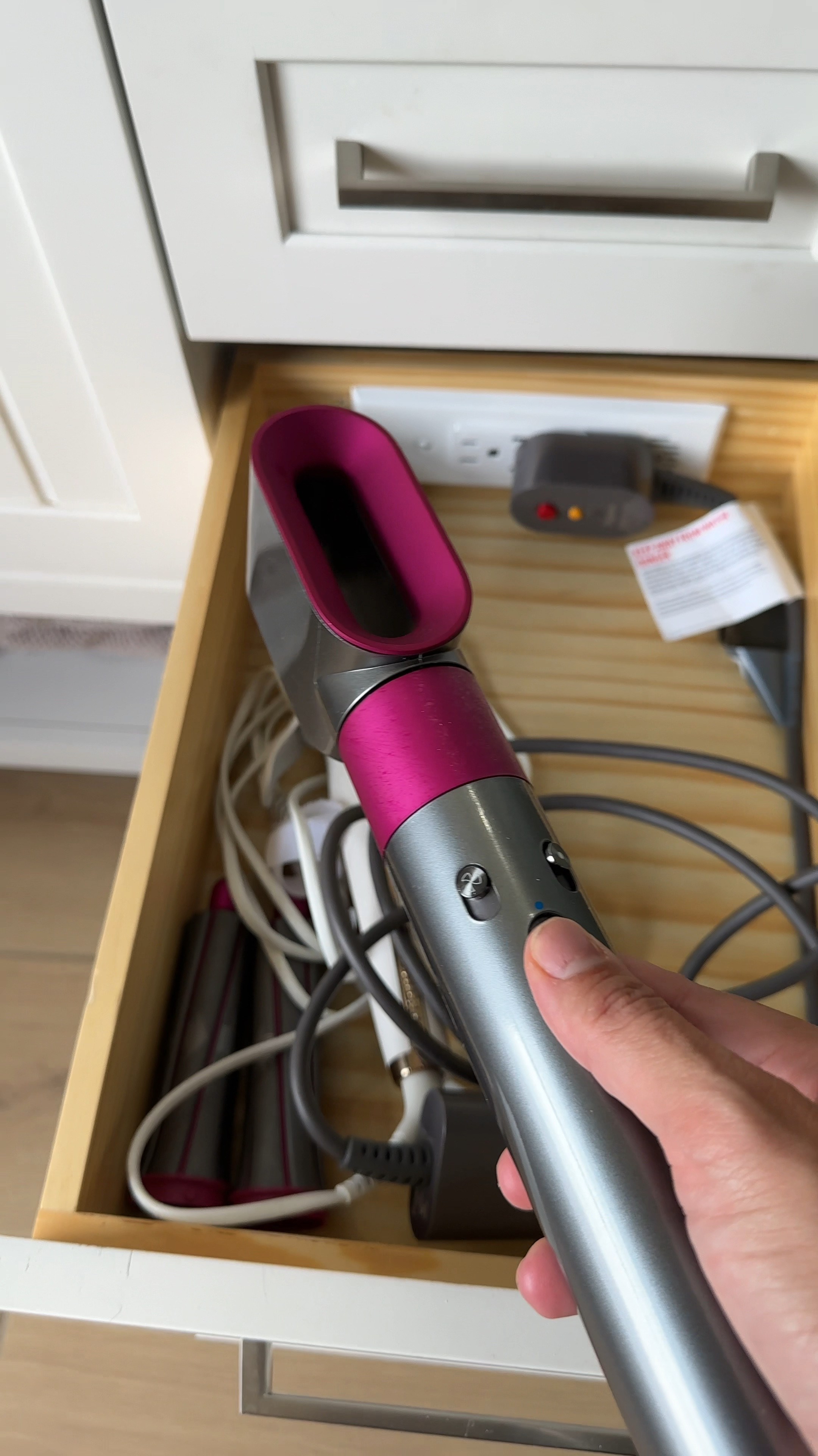 The Docking Drawer can convert any drawer into a power outlet! I love this set up in my bathroom for a cords free counter top  

#LTKunder50 #LTKhome