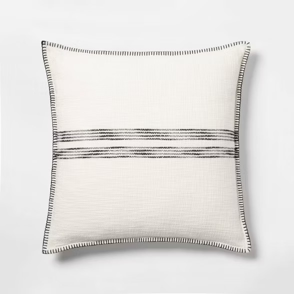 Oversize Square Woven Stripe Pillow - Threshold™ | Target