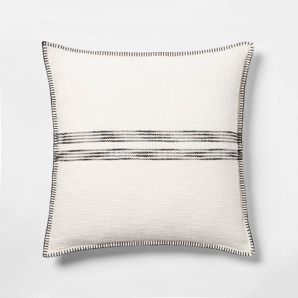 Oversize Square Woven Stripe Pillow - Threshold™ | Target