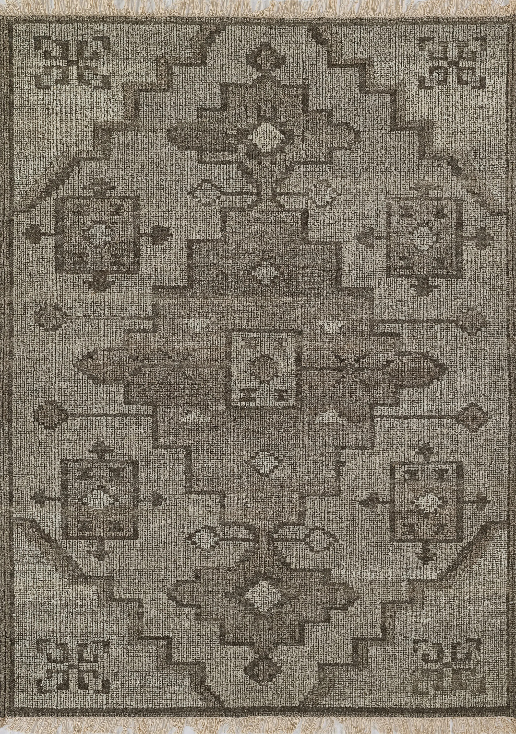 Elick Geometric Handwoven Wool/Cotton Black/Gray Area Rug | Wayfair North America