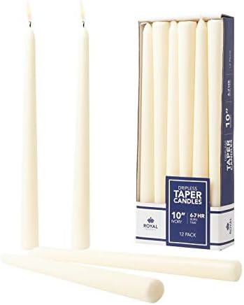 Royal Imports Unscented Taper Candles, Elegant Premium Quality, Dripless & Smokeless, Hand-Dipped... | Amazon (US)