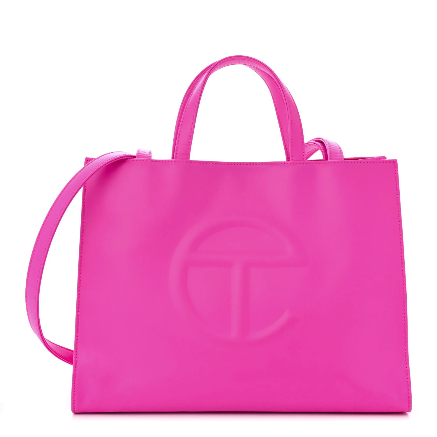 Vegan Leather Medium Shopping Bag Azalea | FASHIONPHILE (US)