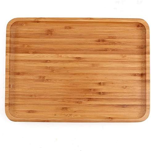 Bamboo Plates,2 Pack Cheese Plates Coffee Tea Serving Tray Fruit platters Party Dinner Plates Sou... | Amazon (US)