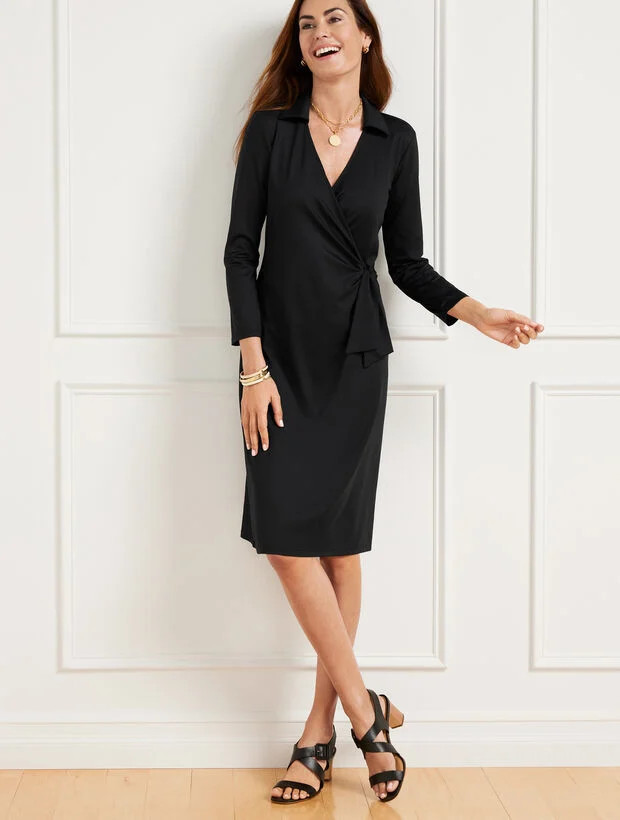 Talbots Effortless Jersey Side Tie Dress | Talbots