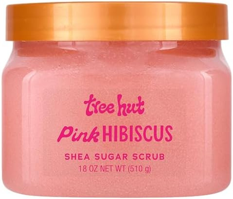 Tree Hut Pink Hibiscus Shea Sugar Scrub, Exfoliating, Hydrating & Moisturizing Body Scrub with Sh... | Amazon (US)