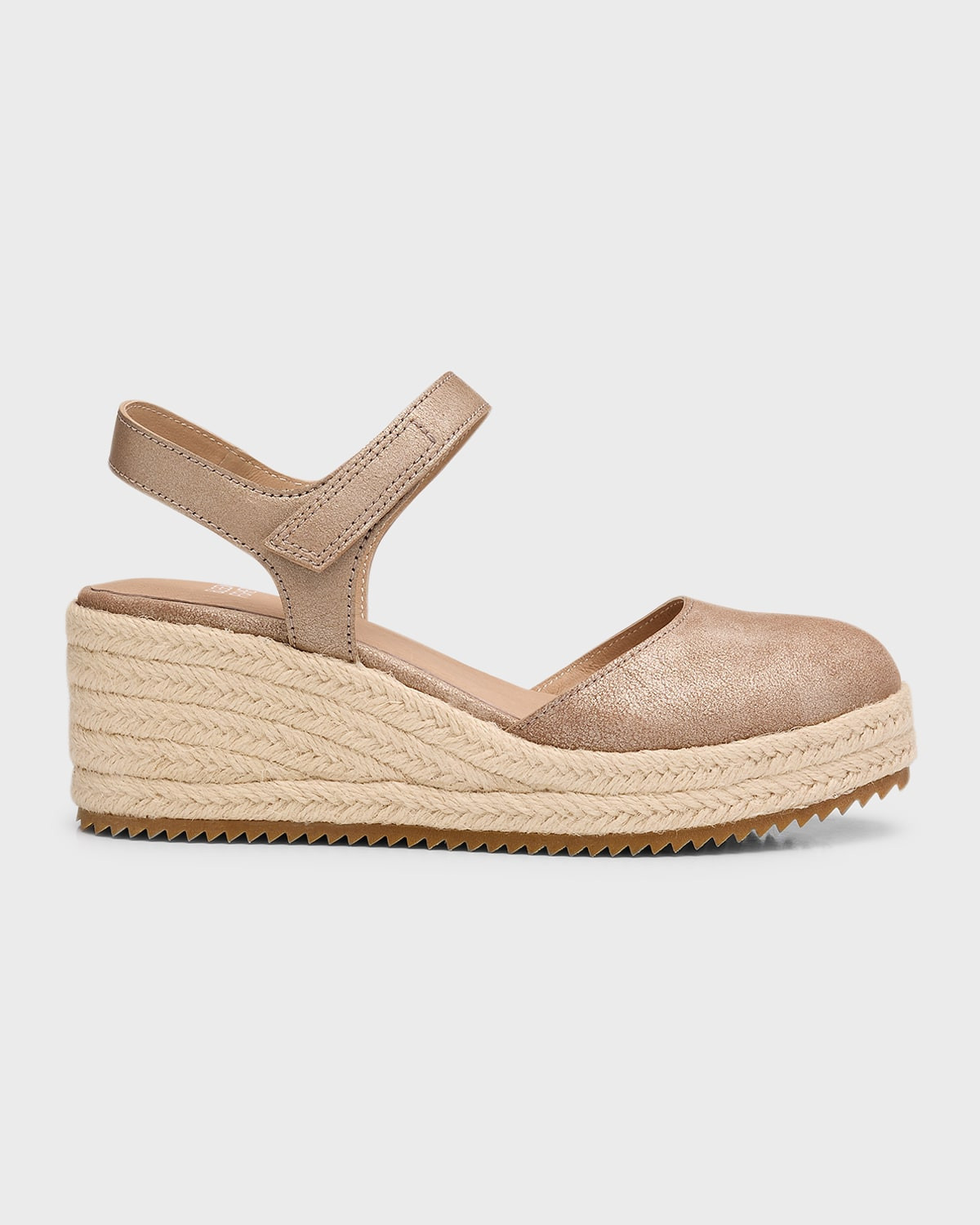 Nessa Metallic Ankle-Grip Wedge Espadrilles | Neiman Marcus