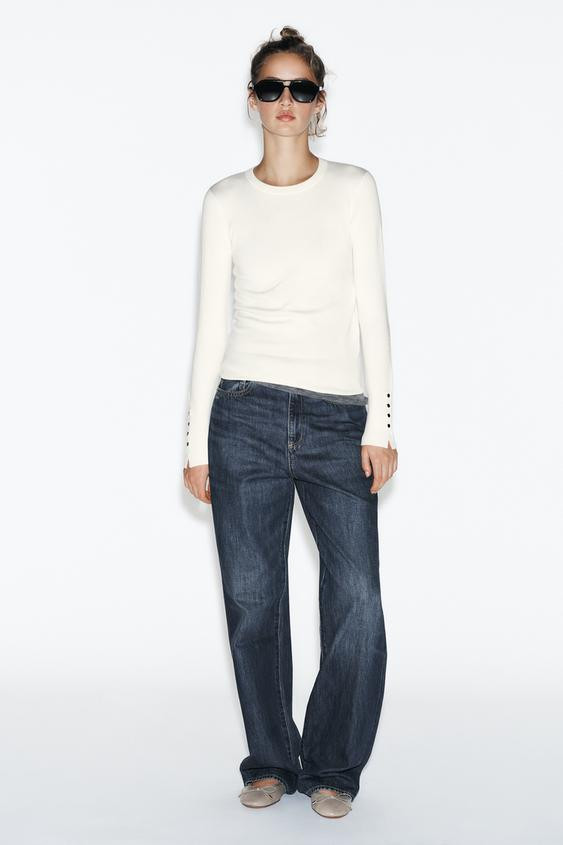 BASIC PLAIN KNIT JUMPER | Zara US