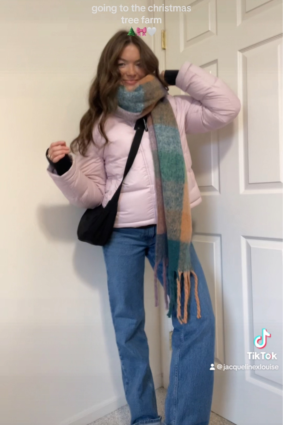 Outfit I wore for the Christmas tree farm! Jeans are linked from abercrombie. The first long sleeve tee I put on is from White Fox boutique, and I linked similar. The plain gray crewneck is from amazon, but I also linked another better option from Abercrombie. The vest in the video is thrifted & the coat is from Aritzia, so I linked similar for both. Scarf is from Lulu’s last year & they don’t have it anymore😭 bag & shoes are linked exact!!

#LTKHoliday #LTKSeasonal #LTKGiftGuide