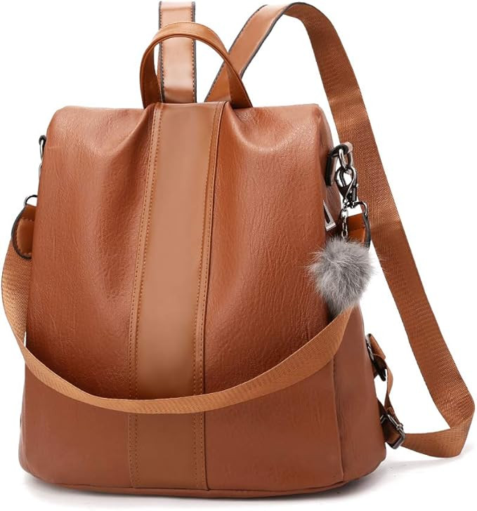 YOUNNE Women Backpack Purses PU Leather Anti-theft Rucksack Waterproof Daypack Casual Shoulder Sa... | Amazon (US)