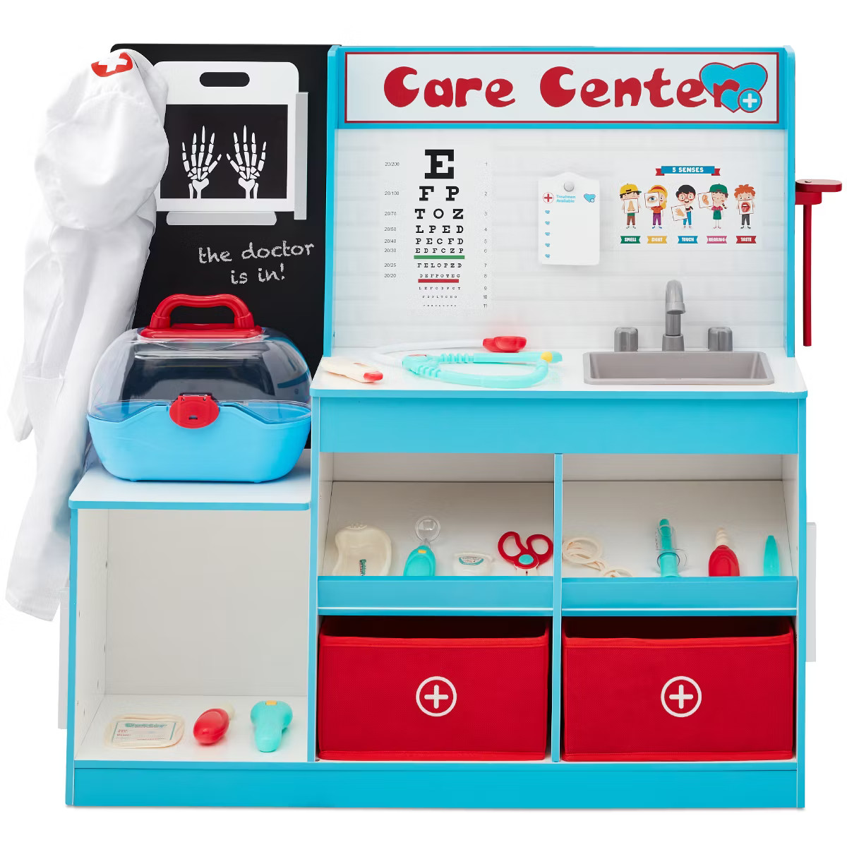 Best Choice Products Pretend Play Doctor's Office, Wooden Toy Set for Kids w/ Carrying Case, Acce... | Target