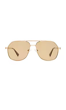 AIRE X Cleobella Cosmos Sunglasses in Gold & Tan Tint from Revolve.com | Revolve Clothing (Global)