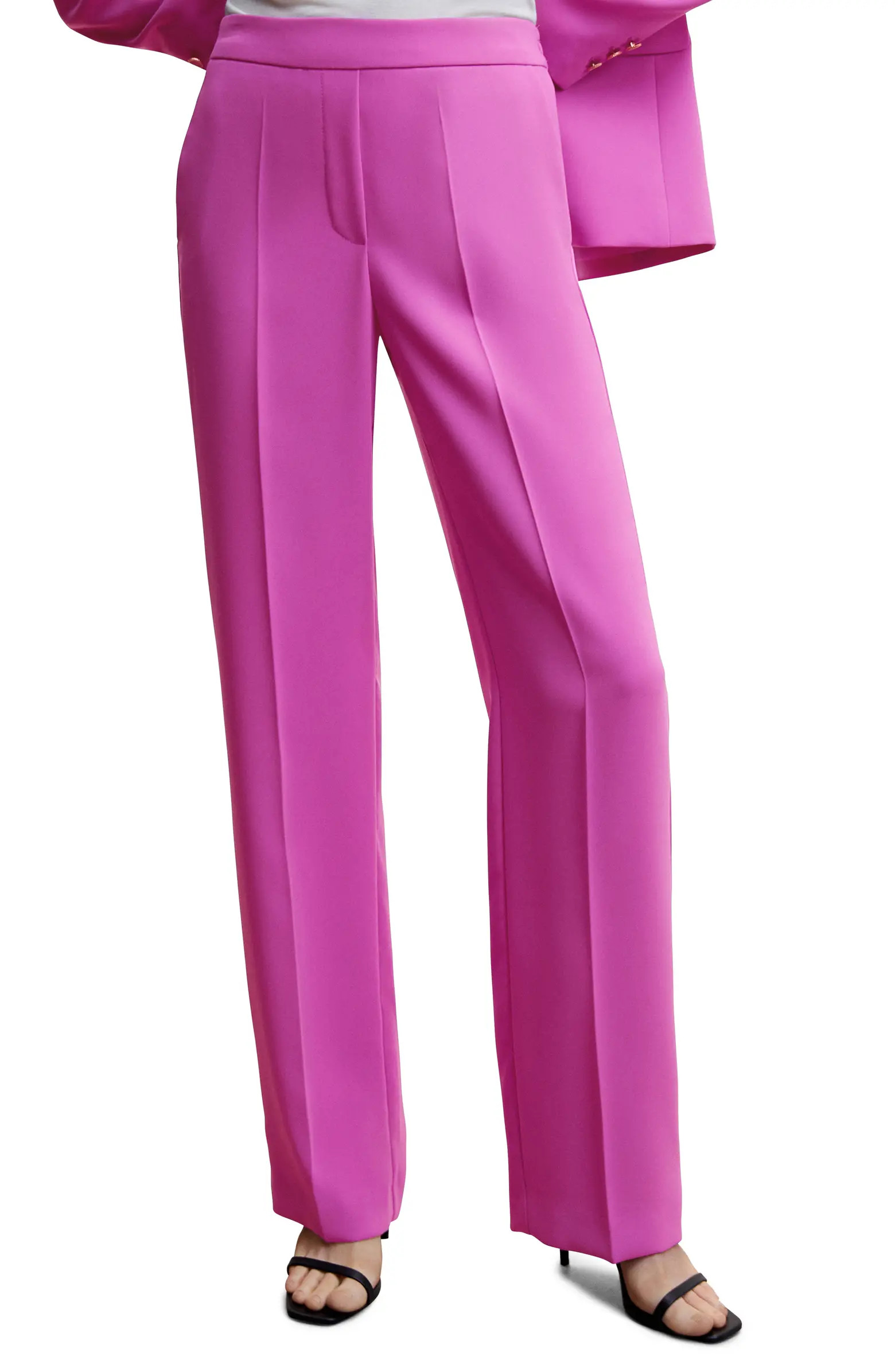 MANGO Elastic Waist Suit Pants | Nordstrom | Nordstrom