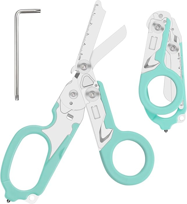 6-in-1 heavy-duty/trauma shears, Folding Retractable Emergency Shears, Outdoor Camping Tools, Sea... | Amazon (US)