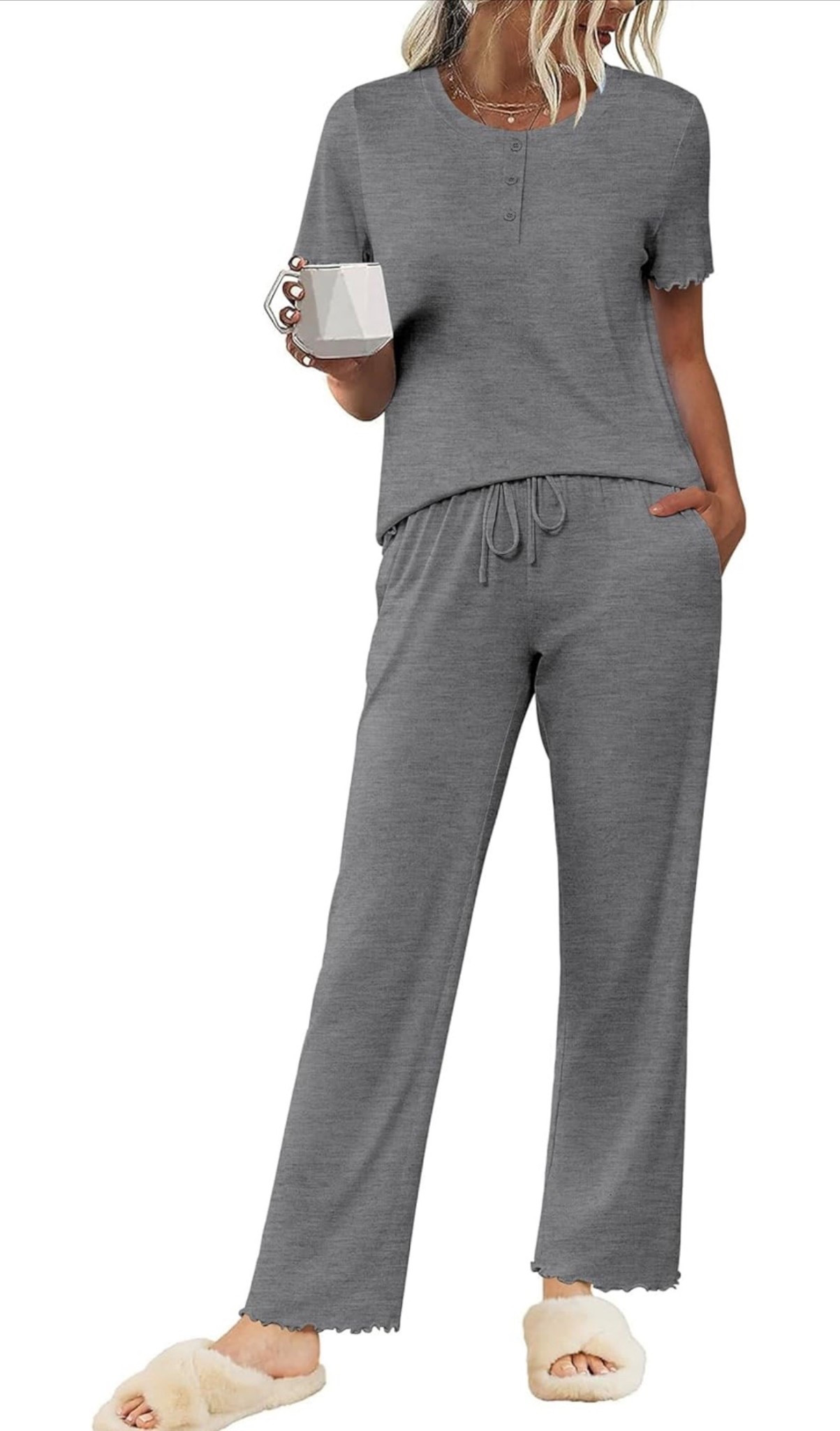 Ekouaer Pajama Sets for Women 2 Piece Short Sleeve Loungewear Button Down Pj Set Soft Sleepwear with Pockets

#LTKOver40 #LTKfitnessgoals #LTKHoliday