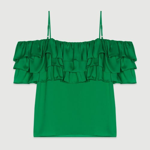 LOVANT Strappy top with ruffles | Maje (UK)