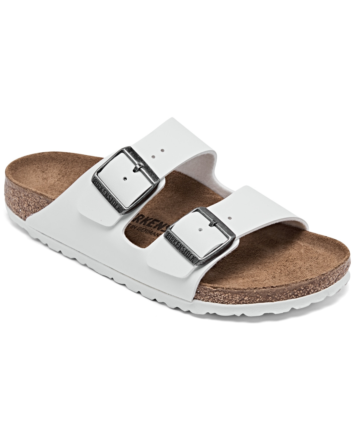 Birkenstock Women's Arizona Birkibuc Casual Sandals from Finish Line - White | Macy's