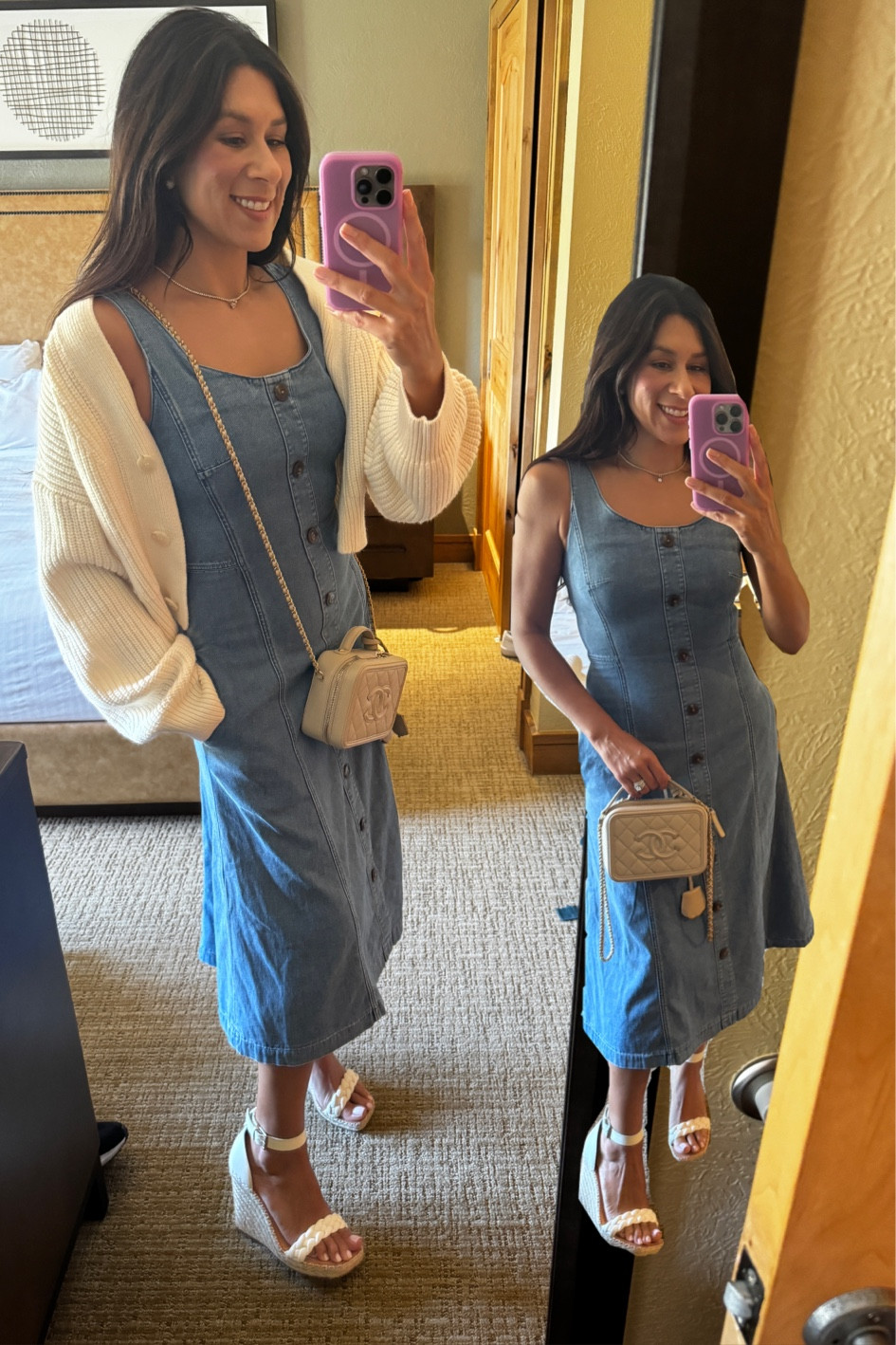 Summer Dress
Worn with or without a sweater. What I wore to dinner in Park City. I brought the sweater for when it got cool. 
Summer Outfit 
Denim Dress 


#LTKStyleTip #LTKSeasonal #LTKShoeCrush