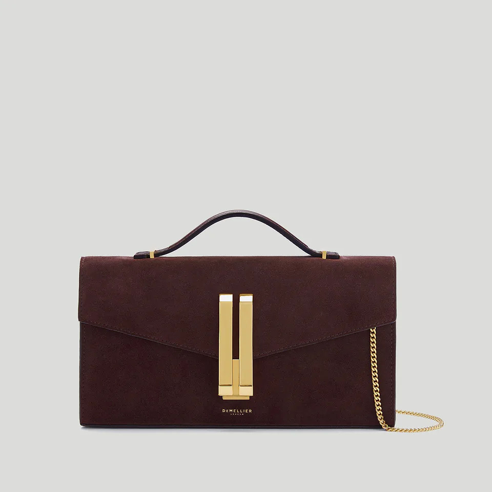 The Vancouver Clutch | Burgundy Suede & Burgundy Smooth | DeMellier | DeMellier