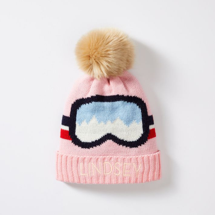 Kids Ski Goggle Pom Pom Hat | Mark and Graham