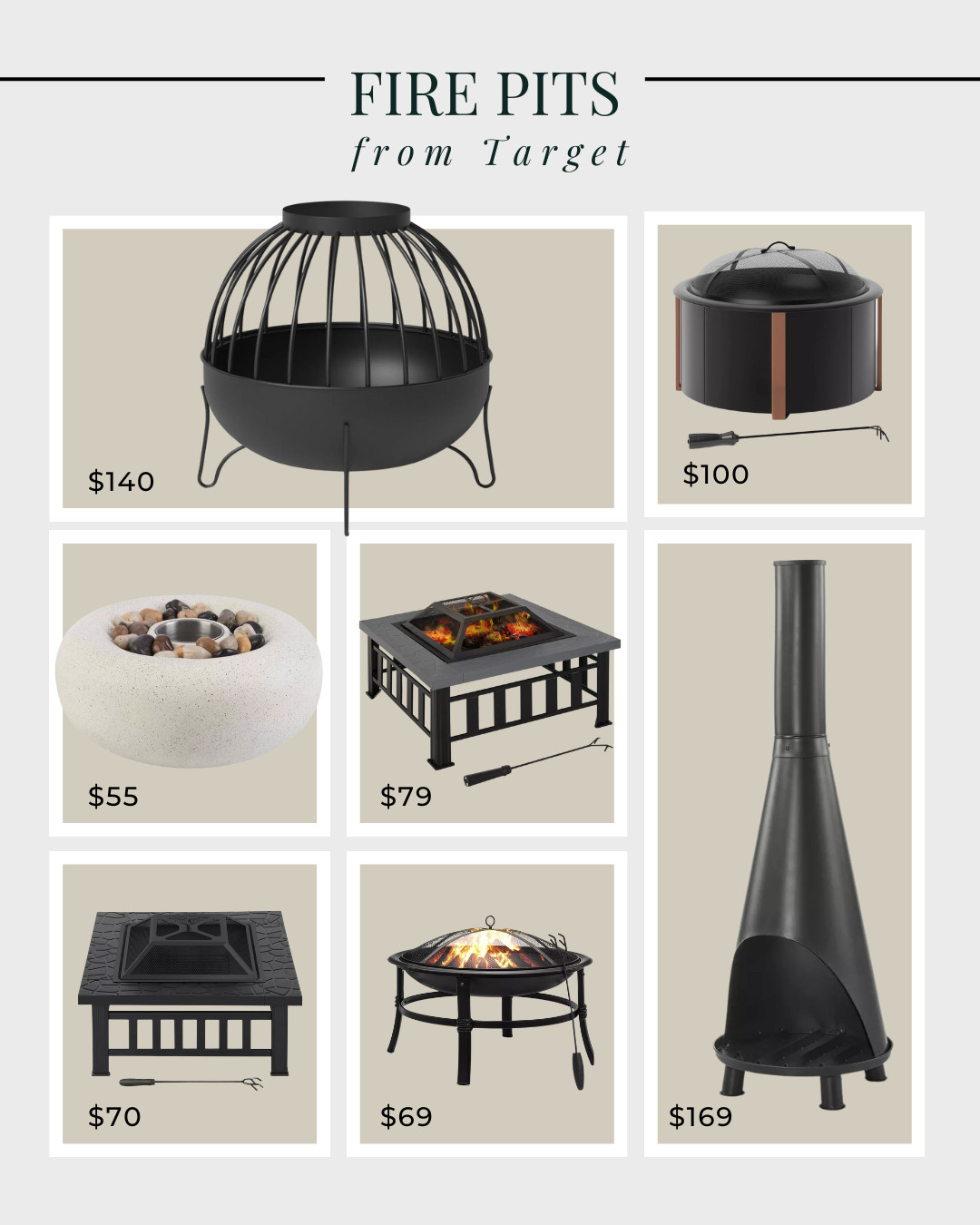 Favorite firepits from Target  

 #LTKHome