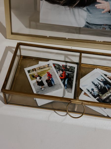 Glass box and Instax photos 

#LTKhome
