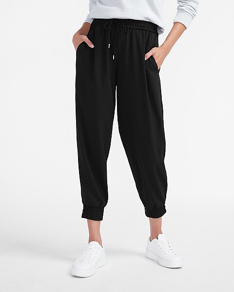 High Waisted Drawstring Jogger Pant | Express