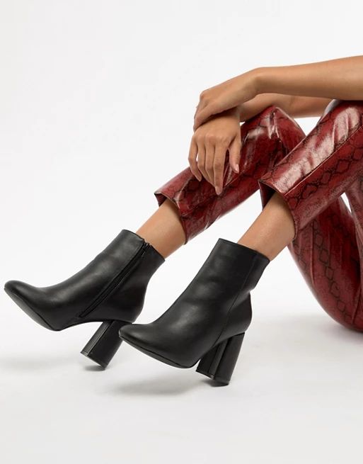 Truffle Collection Curved Heel Ankle Boots | ASOS US