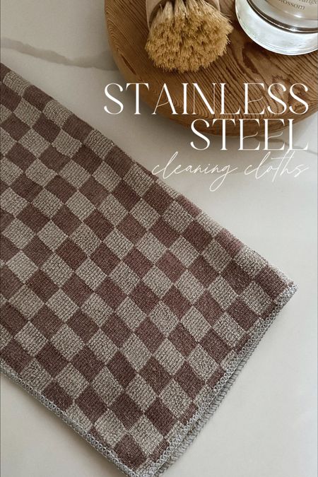 Stainless steel cleaning cloths // no need for chemicals, just use damp with water to clean your stainless steel 🤍 #nontoxiccleaning #cleaning #checkerprint #amazon #amazonhome #amazonfinds #kitchenmusthaves #kitchen 

#LTKunder50 #LTKFind #LTKhome
