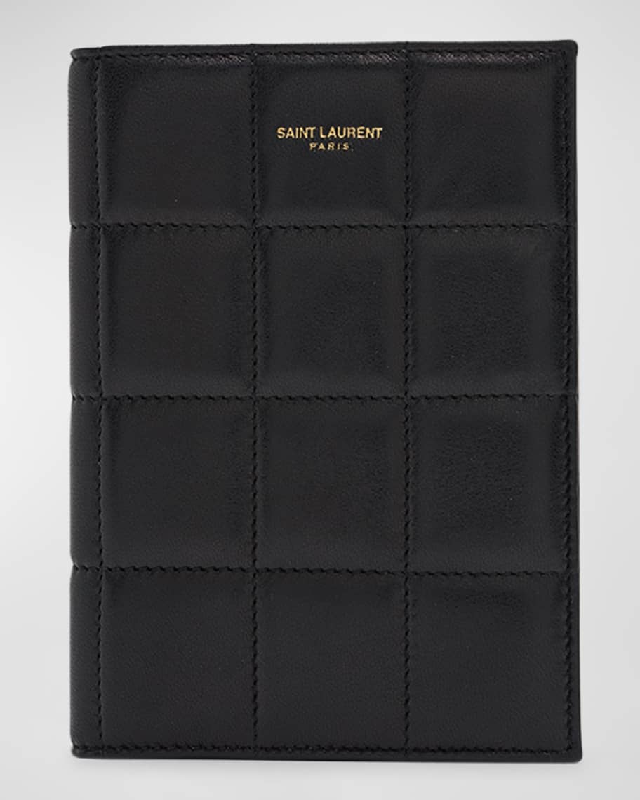 YSL Quilted Leather Passport Case | Neiman Marcus