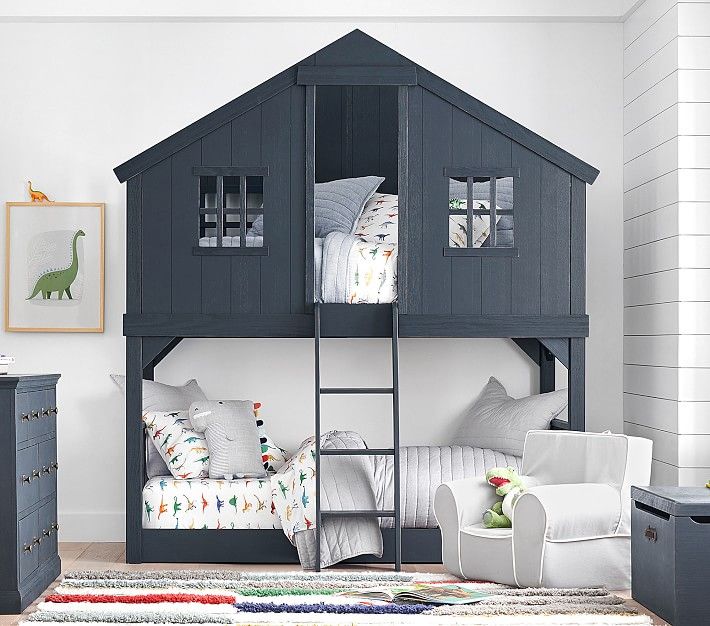 Tree House Twin-Over-Twin Bunk Bed | Pottery Barn Kids