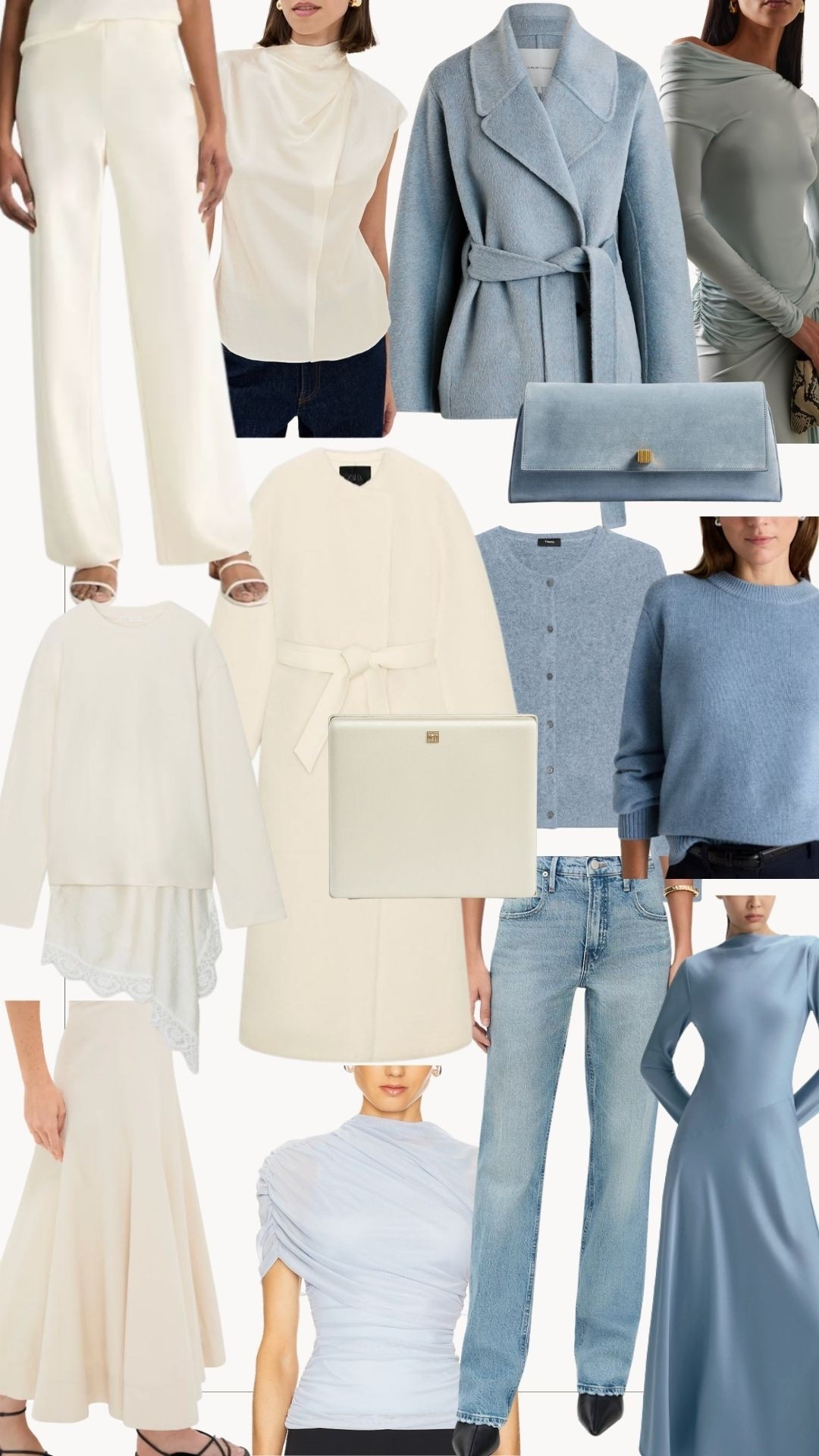 Cream &amp; icy blue 🧊 Color combos for late fall/early winter! 

#LTKSeasonal #LTKHoliday