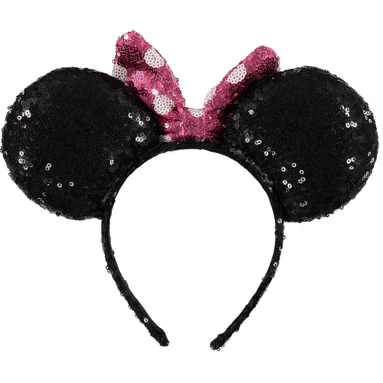 Minnie Mouse Ears Headband, Pink and White Polka Dot Bow | Walmart (US)