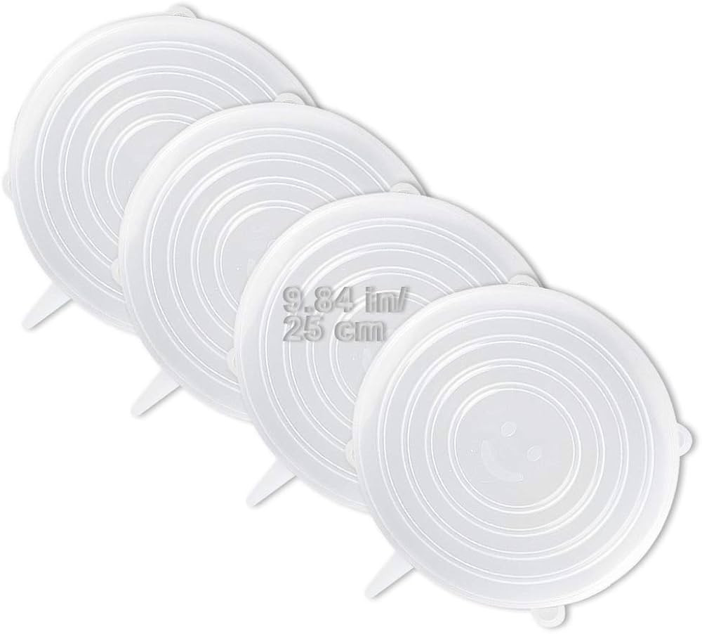LELE LIFE 4 Pack Same Size Silicone Stretch Lids, Thicker Reusable Durable Silicone Container Cov... | Amazon (US)