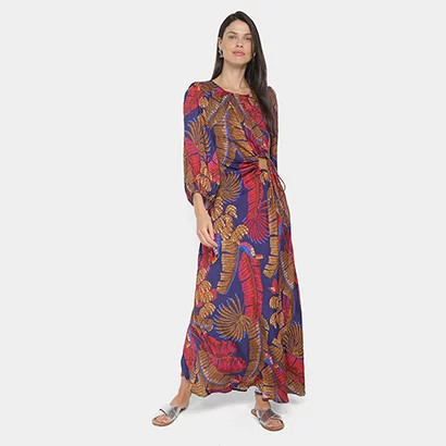 Vestido Longo Farm Floresta Mosaico - Feminino | Zattini (BR)
