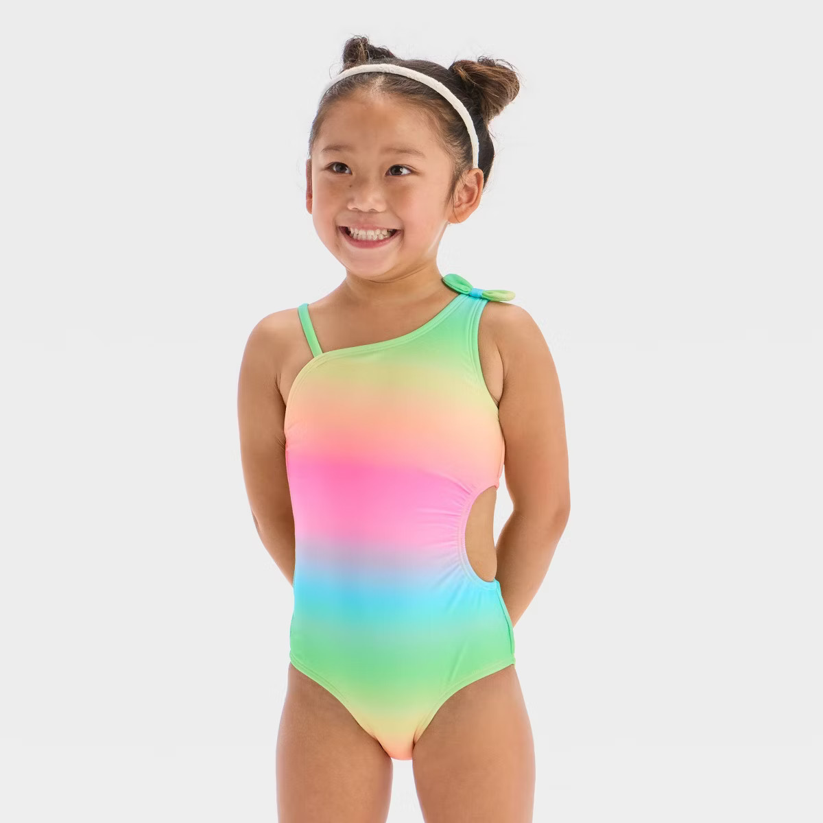 Toddler Girls' Cut Out One Piece Swimsuit With Bow - Cat & Jack™ | Target