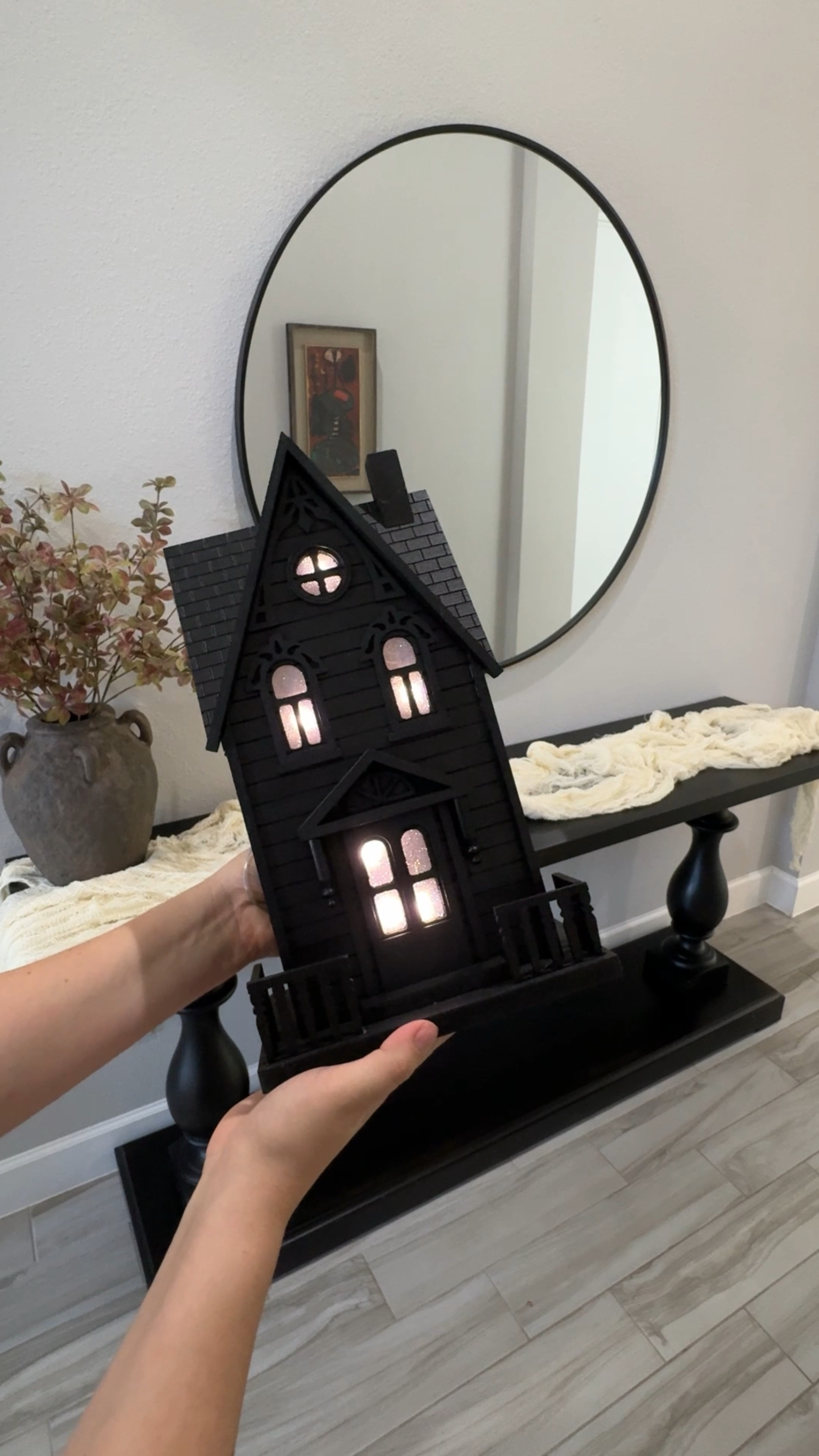 Halloween entryway 👻💀🕷️🕸️ spooky aesthetic Halloween decor inspired foyer front entryway for spooky season haunted houses cob webs spiders ghosts French bulldog skeletons skulls pumpkins pumpkin season #halloween #halloween decor

#LTKHalloween #LTKSeasonal #LTKFindsUnder50