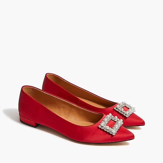 Pointy-toe crystal flats | J.Crew Factory